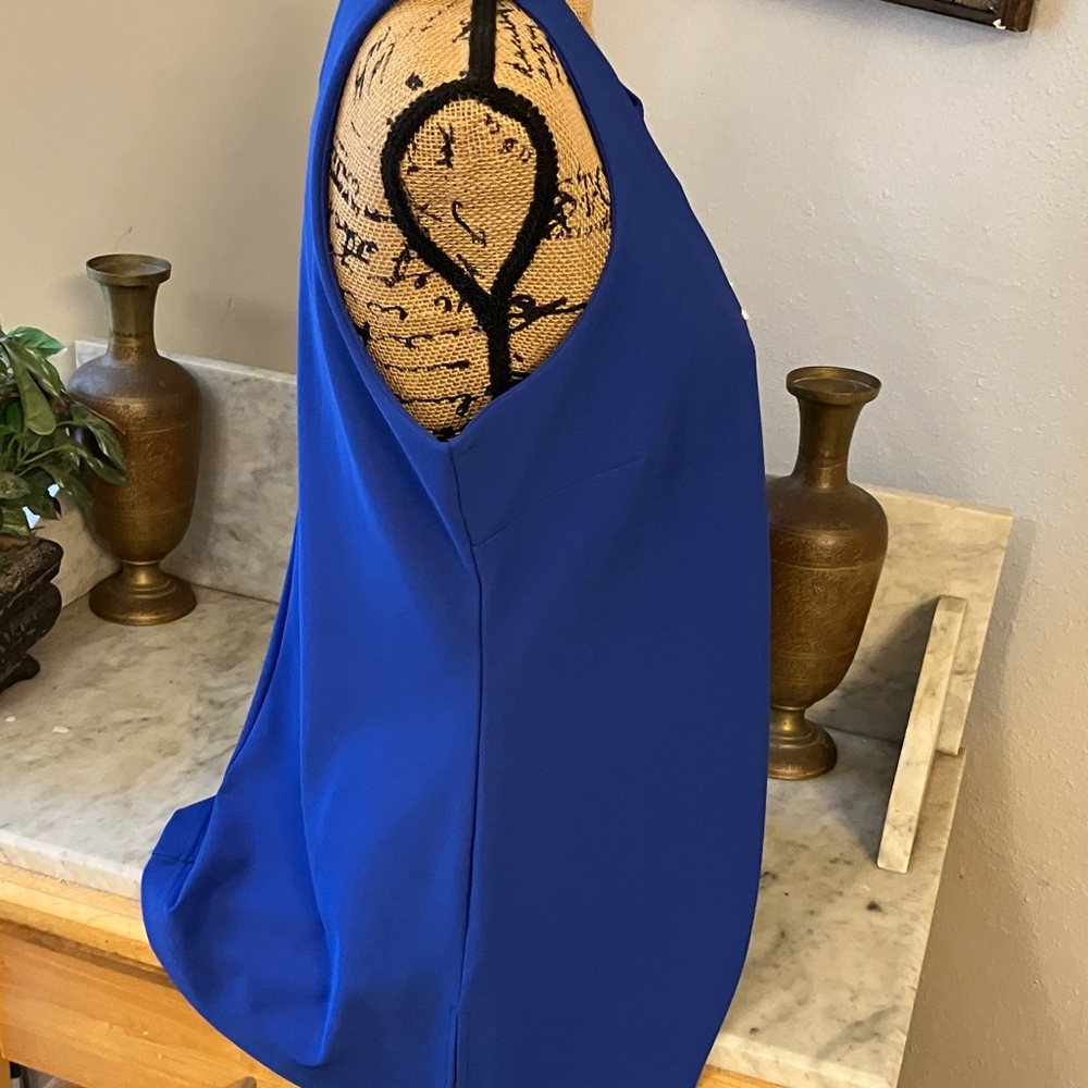 Boston Proper Royal Blue Sleeveless Blouse - Picture 5 of 7
